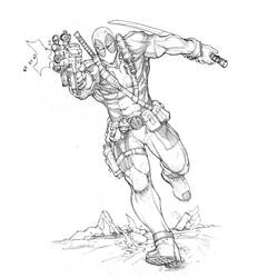 Dibujo para colorear: Deadpool (Superhéroes y Supervillanos) #82846 - Dibujos para Colorear e Imprimir Gratis