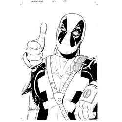 Dibujo para colorear: Deadpool (Superhéroes y Supervillanos) #82847 - Dibujos para Colorear e Imprimir Gratis