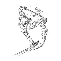 Dibujo para colorear: Deadpool (Superhéroes y Supervillanos) #82852 - Dibujos para Colorear e Imprimir Gratis