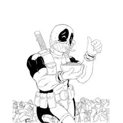 Dibujo para colorear: Deadpool (Superhéroes y Supervillanos) #82880 - Dibujos para Colorear e Imprimir Gratis