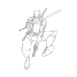 Dibujo para colorear: Deadpool (Superhéroes y Supervillanos) #82883 - Dibujos para Colorear e Imprimir Gratis
