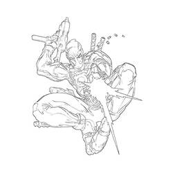 Dibujo para colorear: Deadpool (Superhéroes y Supervillanos) #82895 - Dibujos para Colorear e Imprimir Gratis