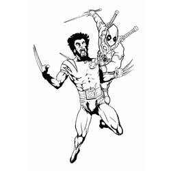 Dibujo para colorear: Deadpool y Wolverine (Superhéroes y Supervillanos) #219333 - Dibujos para Colorear e Imprimir Gratis