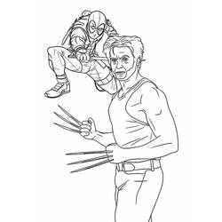 Dibujo para colorear: Deadpool y Wolverine (Superhéroes y Supervillanos) #219339 - Dibujos para Colorear e Imprimir Gratis