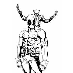 Dibujo para colorear: Deadpool y Wolverine (Superhéroes y Supervillanos) #219346 - Dibujos para Colorear e Imprimir Gratis