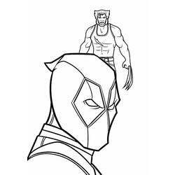 Dibujo para colorear: Deadpool y Wolverine (Superhéroes y Supervillanos) #219347 - Dibujos para Colorear e Imprimir Gratis