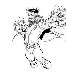Dibujo para colorear: Doctor Strange (Superhéroes y Supervillanos) #211421 - Dibujos para Colorear e Imprimir Gratis