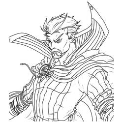 Dibujo para colorear: Doctor Strange (Superhéroes y Supervillanos) #211430 - Dibujos para Colorear e Imprimir Gratis
