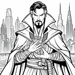 Dibujo para colorear: Doctor Strange (Superhéroes y Supervillanos) #211437 - Dibujos para Colorear e Imprimir Gratis