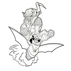 Dibujo para colorear: Duende Verde (Superhéroes y Supervillanos) #214050 - Dibujos para Colorear e Imprimir Gratis