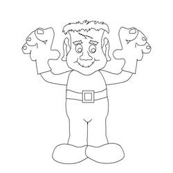 Dibujo para colorear: Frankenstein (Superhéroes y Supervillanos) #198940 - Dibujos para Colorear e Imprimir Gratis