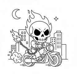 Dibujo Ghost Rider (Superhéroes y Supervillanos) #221927 para imprimir y colorear