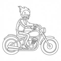 Dibujo Ghost Rider (Superhéroes y Supervillanos) #221929 para imprimir y colorear