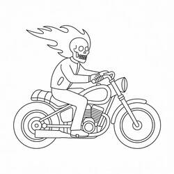 Dibujo Ghost Rider (Superhéroes y Supervillanos) #221930 para imprimir y colorear