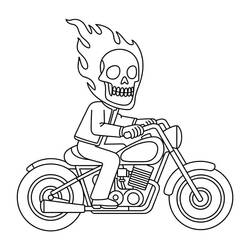 Dibujo Ghost Rider (Superhéroes y Supervillanos) #221931 para imprimir y colorear