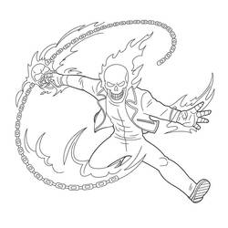 Dibujo Ghost Rider (Superhéroes y Supervillanos) #221933 para imprimir y colorear