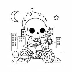 Dibujo Ghost Rider (Superhéroes y Supervillanos) #221939 para imprimir y colorear