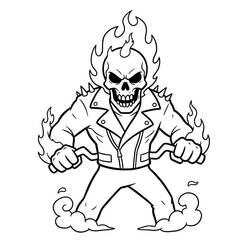 Dibujo Ghost Rider (Superhéroes y Supervillanos) #221945 para imprimir y colorear