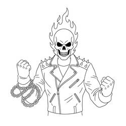 Dibujo Ghost Rider (Superhéroes y Supervillanos) #221955 para imprimir y colorear