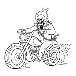 Dibujo Ghost Rider (Superhéroes y Supervillanos) #221956 para imprimir y colorear