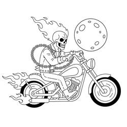 Dibujo Ghost Rider (Superhéroes y Supervillanos) #221958 para imprimir y colorear