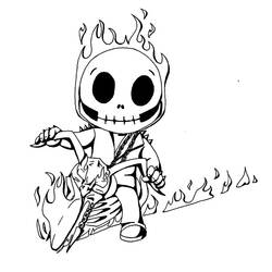 Dibujo Ghost Rider (Superhéroes y Supervillanos) #221963 para imprimir y colorear