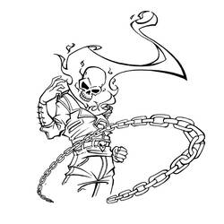 Dibujo Ghost Rider (Superhéroes y Supervillanos) #221964 para imprimir y colorear