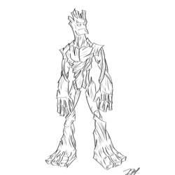 Dibujo para colorear: Guardianes de la Galaxia (Superhéroes y Supervillanos) #82457 - Dibujos para Colorear e Imprimir Gratis