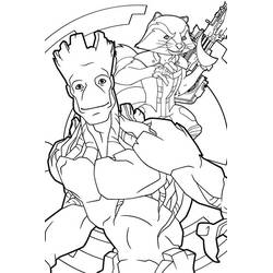 Dibujo para colorear: Guardianes de la Galaxia (Superhéroes y Supervillanos) #82499 - Dibujos para Colorear e Imprimir Gratis