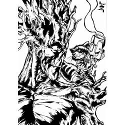 Dibujo para colorear: Guardianes de la Galaxia (Superhéroes y Supervillanos) #82556 - Dibujos para Colorear e Imprimir Gratis