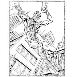 Dibujo para colorear: Hombre Araña (Superhéroes y Supervillanos) #78808 - Dibujos para Colorear e Imprimir Gratis
