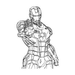 Dibujo para colorear: Hombre de Hierro (Superhéroes y Supervillanos) #80534 - Dibujos para Colorear e Imprimir Gratis