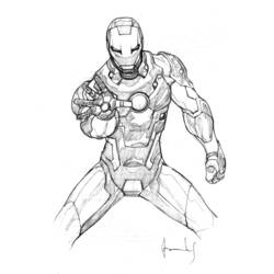 Dibujo para colorear: Hombre de Hierro (Superhéroes y Supervillanos) #80535 - Dibujos para Colorear e Imprimir Gratis