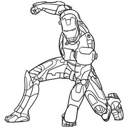 Dibujo para colorear: Hombre de Hierro (Superhéroes y Supervillanos) #80537 - Dibujos para Colorear e Imprimir Gratis