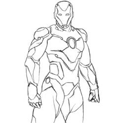 Dibujo para colorear: Hombre de Hierro (Superhéroes y Supervillanos) #80548 - Dibujos para Colorear e Imprimir Gratis