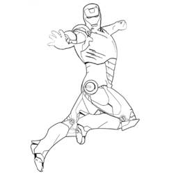Dibujo para colorear: Hombre de Hierro (Superhéroes y Supervillanos) #80553 - Dibujos para Colorear e Imprimir Gratis