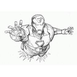 Dibujo para colorear: Hombre de Hierro (Superhéroes y Supervillanos) #80562 - Dibujos para Colorear e Imprimir Gratis