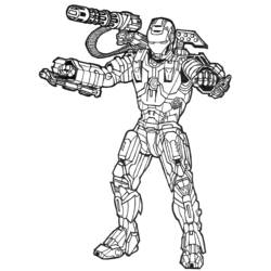 Dibujo para colorear: Hombre de Hierro (Superhéroes y Supervillanos) #80577 - Dibujos para Colorear e Imprimir Gratis
