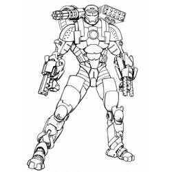 Dibujo para colorear: Hombre de Hierro (Superhéroes y Supervillanos) #80666 - Dibujos para Colorear e Imprimir Gratis