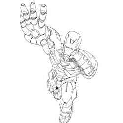 Dibujo para colorear: Hombre de Hierro (Superhéroes y Supervillanos) #80694 - Dibujos para Colorear e Imprimir Gratis