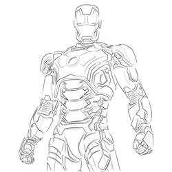 Dibujo para colorear: Hombre de Hierro (Superhéroes y Supervillanos) #80696 - Dibujos para Colorear e Imprimir Gratis