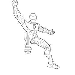 Dibujo para colorear: Hombre de Hierro (Superhéroes y Supervillanos) #80700 - Dibujos para Colorear e Imprimir Gratis