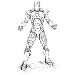 Dibujo para colorear: Hombre de Hierro (Superhéroes y Supervillanos) #80701 - Dibujos para Colorear e Imprimir Gratis