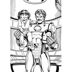 Dibujo para colorear: Hombre de Hierro (Superhéroes y Supervillanos) #80728 - Dibujos para Colorear e Imprimir Gratis
