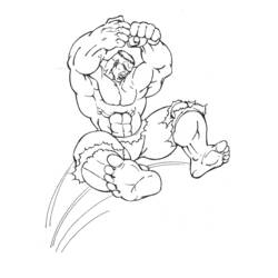 Dibujo para colorear: Hulk (Superhéroes y Supervillanos) #79013 - Dibujos para Colorear e Imprimir Gratis