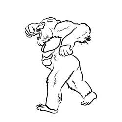 Dibujo para colorear: King Kong (Superhéroes y Supervillanos) #203372 - Dibujos para Colorear e Imprimir Gratis