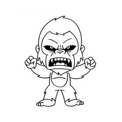 Dibujo para colorear: King Kong (Superhéroes y Supervillanos) #203373 - Dibujos para Colorear e Imprimir Gratis