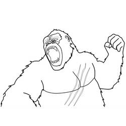 Dibujo para colorear: King Kong (Superhéroes y Supervillanos) #203374 - Dibujos para Colorear e Imprimir Gratis