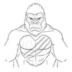 Dibujo para colorear: King Kong (Superhéroes y Supervillanos) #203375 - Dibujos para Colorear e Imprimir Gratis