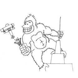 Dibujo para colorear: King Kong (Superhéroes y Supervillanos) #203376 - Dibujos para Colorear e Imprimir Gratis